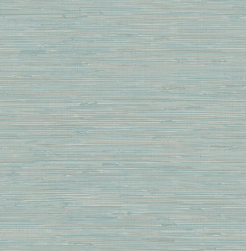 NuWallpaper NUS3337 Tibetan Faux Grasscloth Teal Peel & Stick Wallpaper, Blue - Image 1